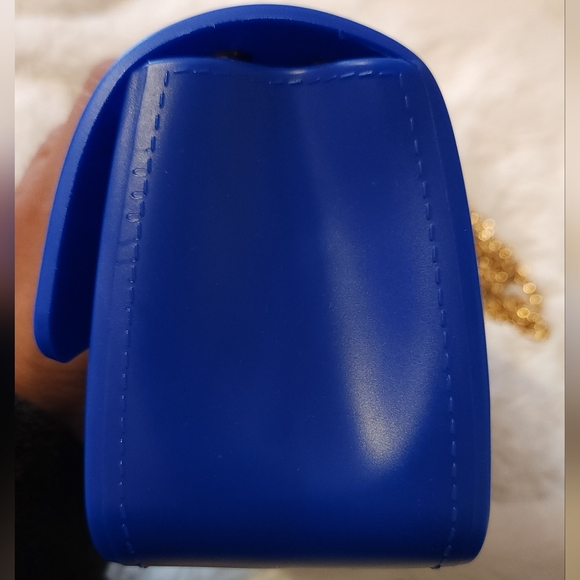 [NWOT] Cobalt Blue PVC Crossbody/Shoulder Bag - Picture 5 of 7